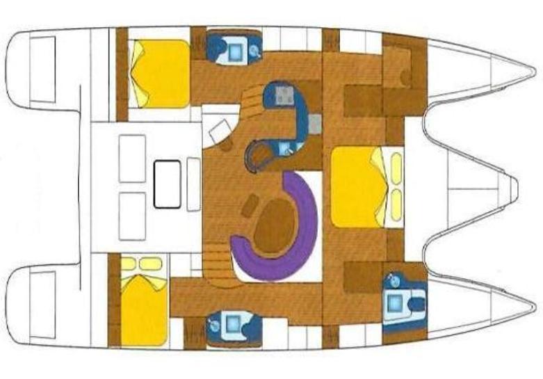 diagram, Privilege 495, catamaran for sale