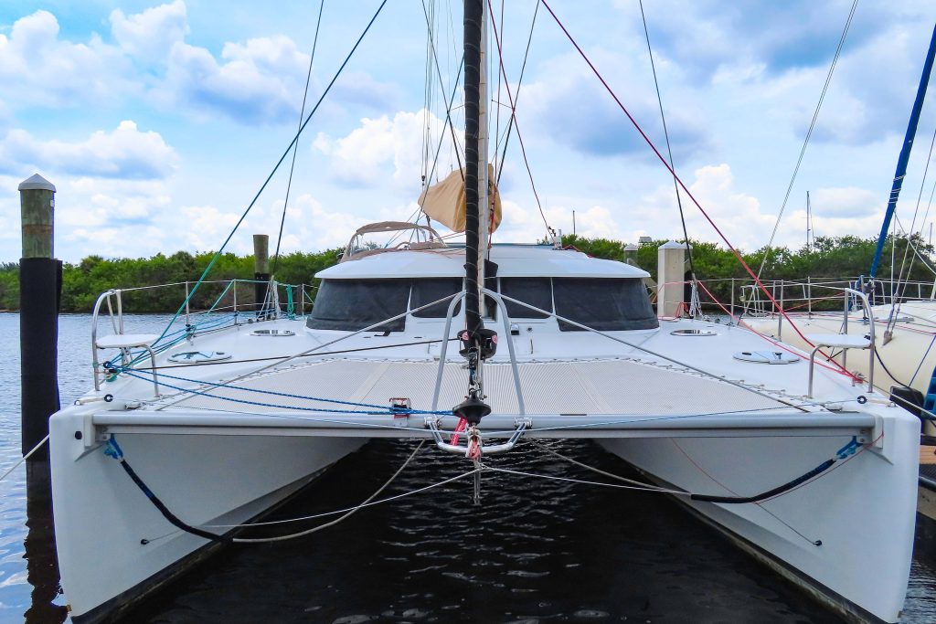 Fountaine Pajot Lipari 41 catamaran exterior on the water