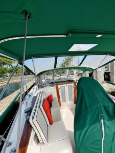 cockpit, Caliber 40, sailboat for sale