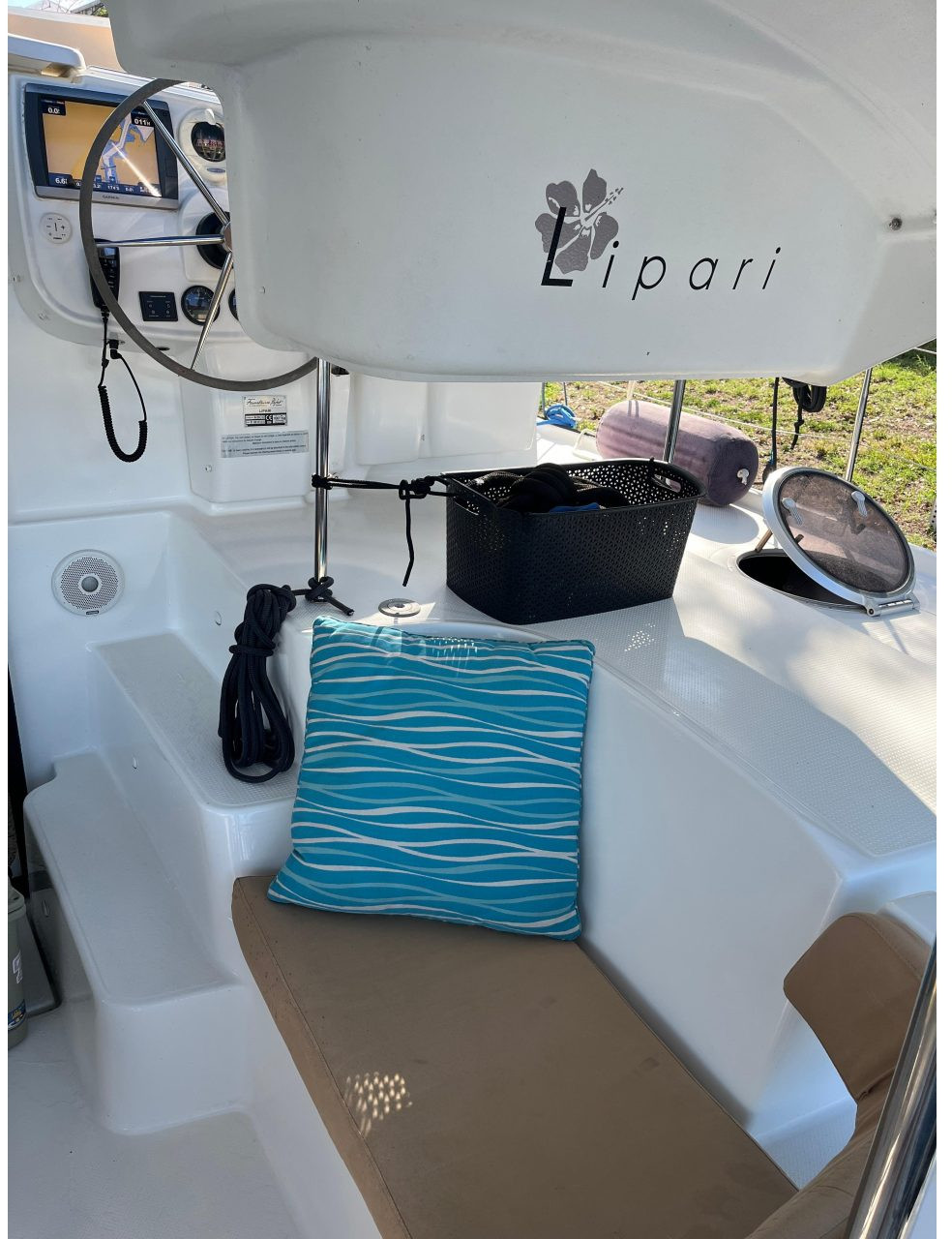 cockpit, FP 41 Lipari, catamaran for sale