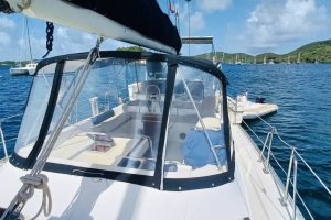 helm, Catalina 41 Morgan, sailboat for sale