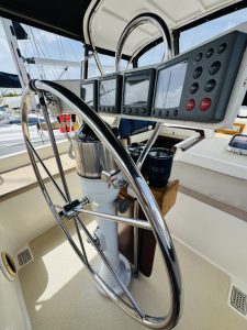 helm, Catalina 41 Morgan, sailboat for sale