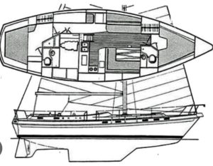 diagram, Catalina 41 Morgan, sailboat for sale