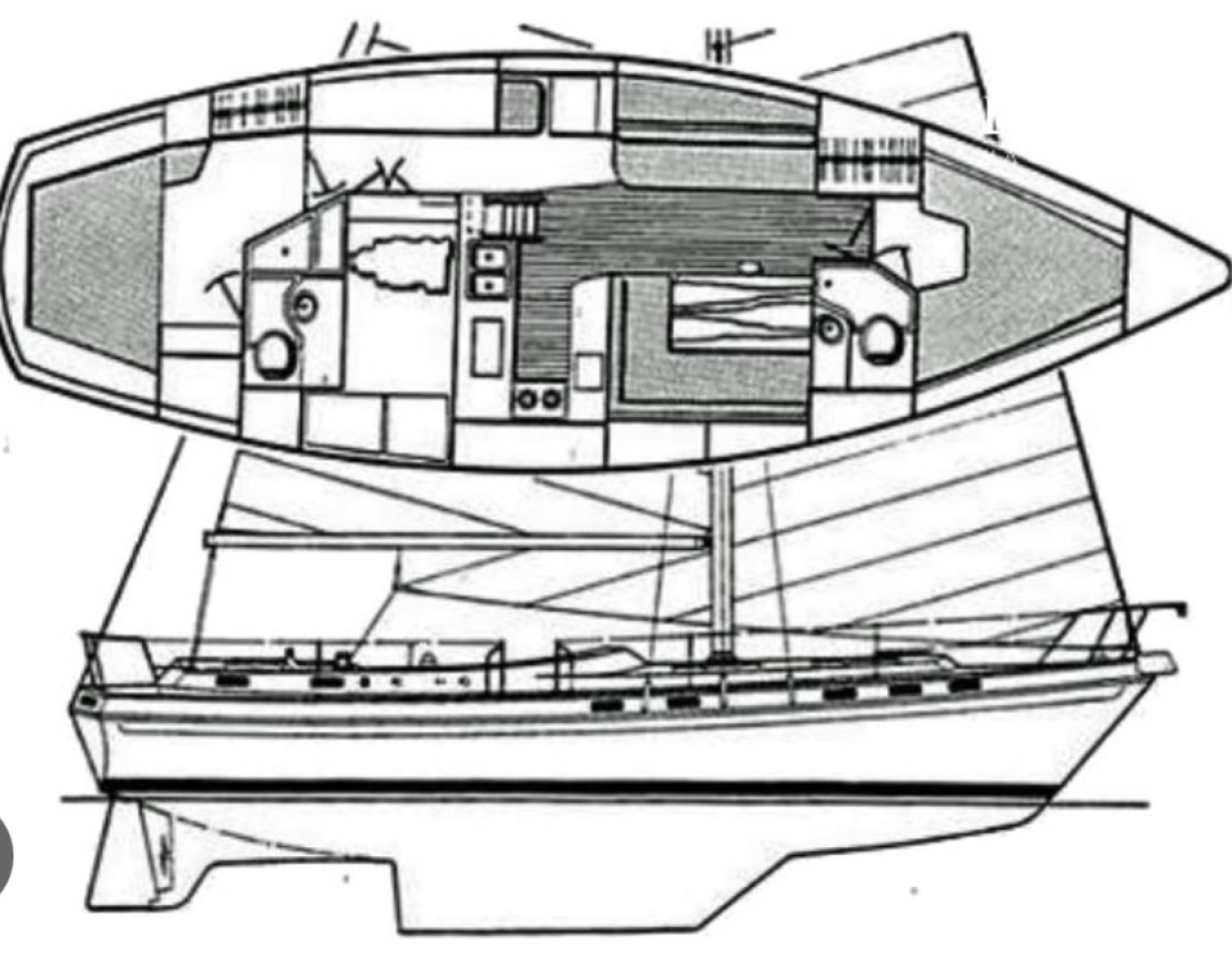 diagram, Catalina 41 Morgan, sailboat for sale