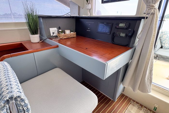 navigation station, Leopard 48, catamaran for sale