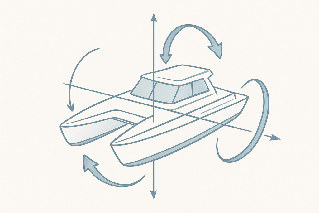 Is a catamaran better for seasickness?