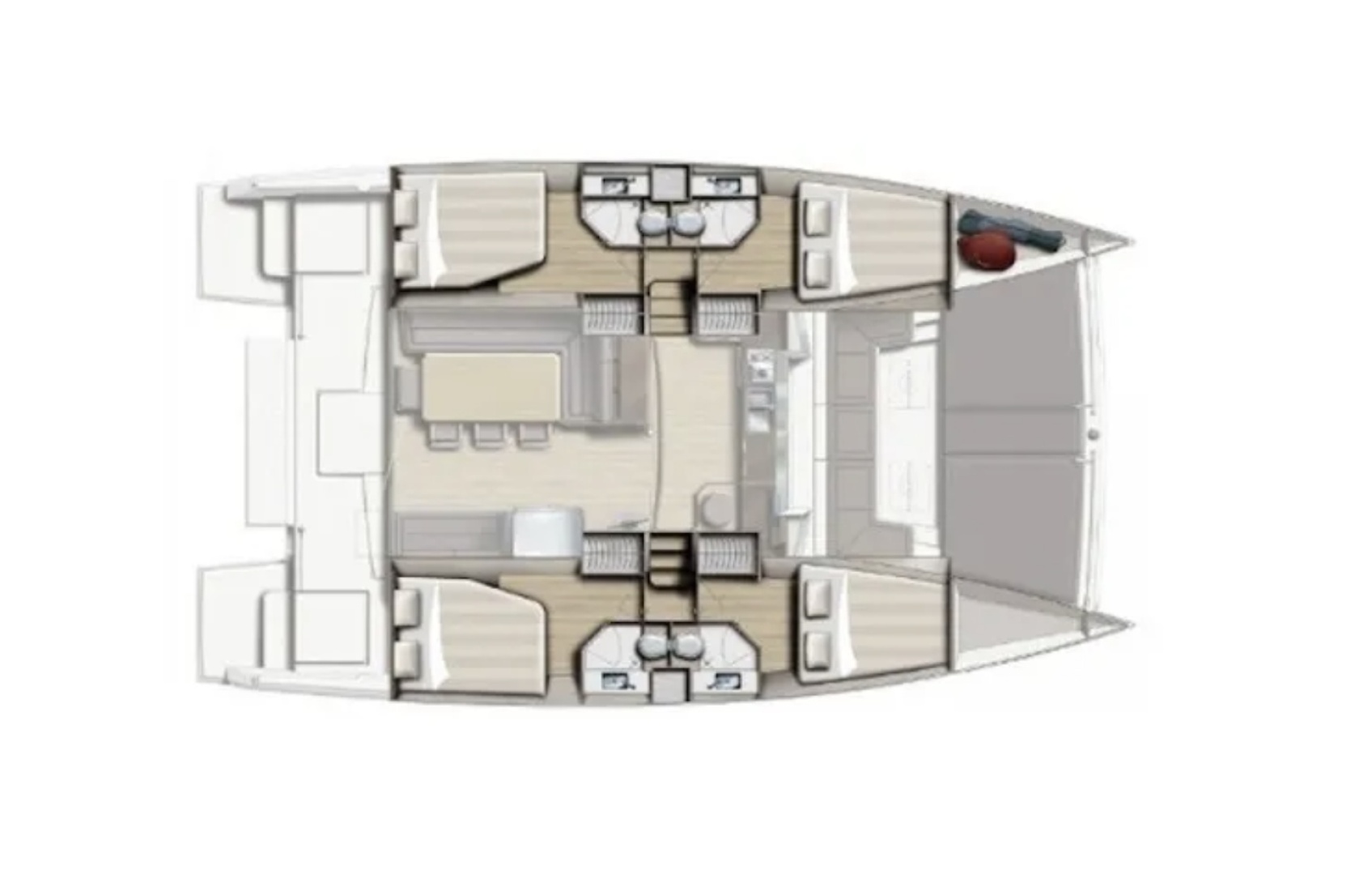 diagram, Bali 4.3, catamaran for sale