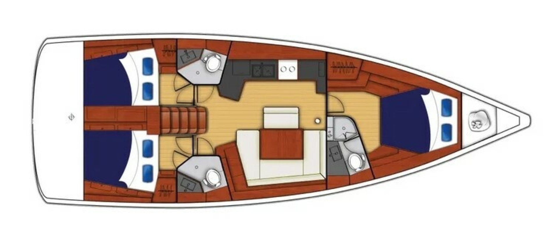 diagram, Beneteau 45 Oceanis, sailboat for sale