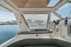 helm, St Francis 50, catamaran for sale
