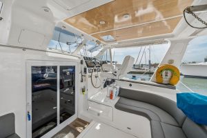 helm, St Francis 50, catamaran for sale