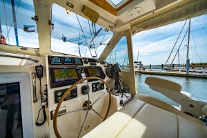 helm, St Francis 50, catamaran for sale