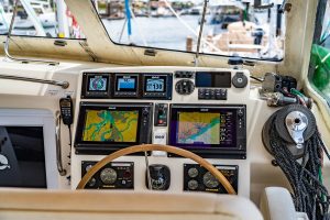 helm, St Francis 50, catamaran for sale