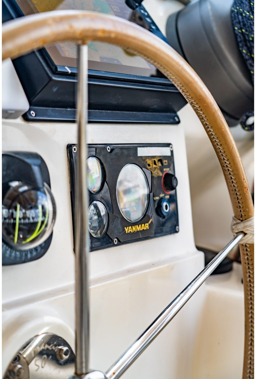 helm, St Francis 50, catamaran for sale