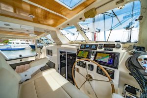 helm, St Francis 50, catamaran for sale