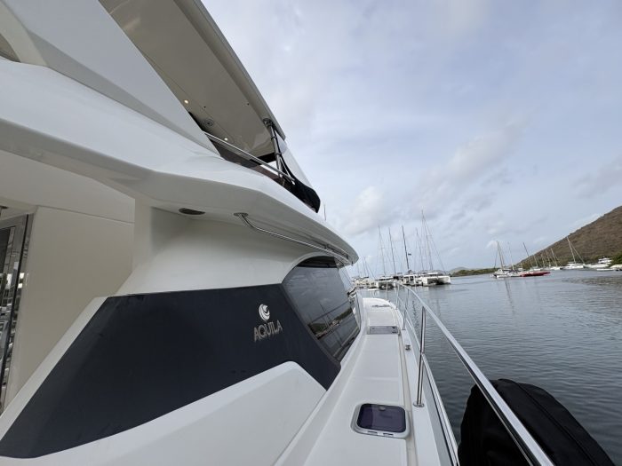 deck, Aquila 44, power catamaran for sale