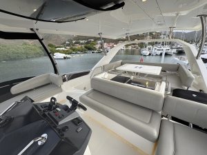 cockpit, Aquila 44, trawler for sale