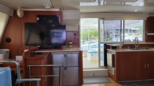 salon, Leopard 48, catamaran for sale