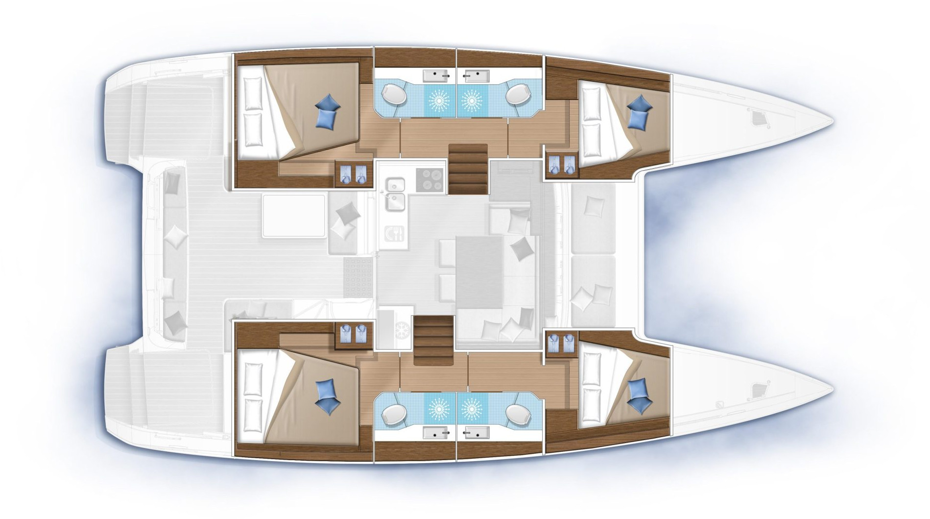 diagram, Lagoon 40, catamaran for sale
