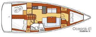 Beneteau 41 Oceanis, sailboat for sale