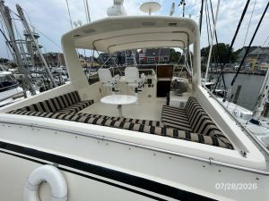 cockpit, Hatteras, trawler for sale