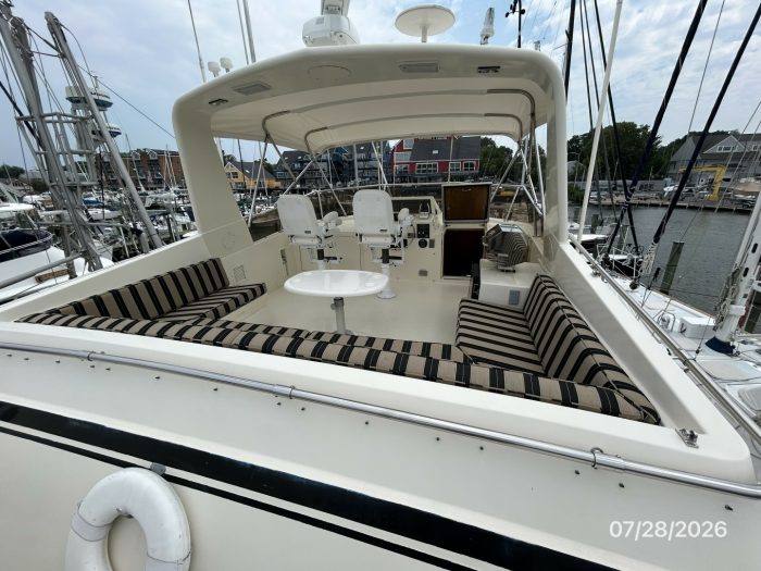 cockpit, Hatteras, trawler for sale