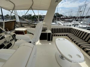 cockpit, Hatteras, trawler for sale