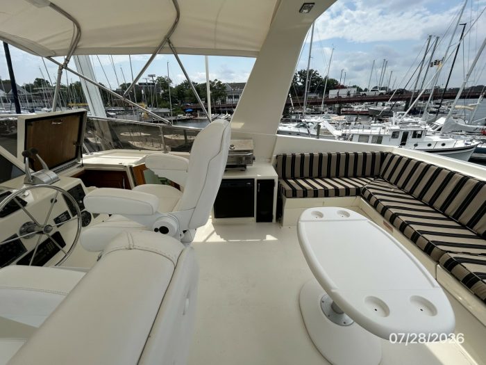 cockpit, Hatteras, trawler for sale