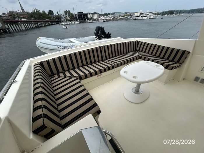 cockpit, Hatteras, trawler for sale
