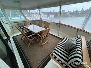 cockpit, Hatteras, trawler for sale