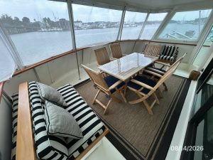 cockpit, Hatteras, trawler for sale