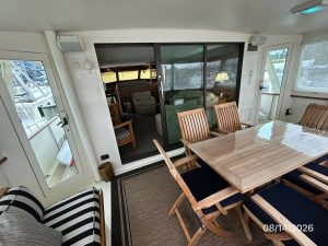cockpit, Hatteras, trawler for sale