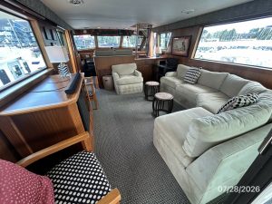 salon, Hatteras, trawler for sale