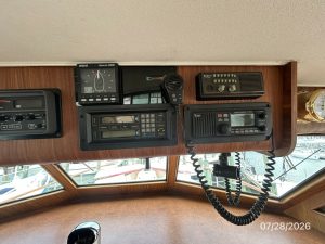 navigation station, Hatteras, trawler for sale