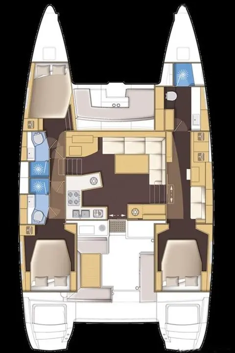 diagram, Lagoon 450, catamaran for sale