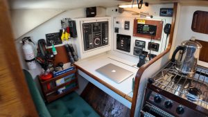 navigation station, Caliber 40, sailboat for sale