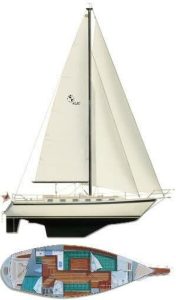 exterior, Caliber 40, sailboat for sale