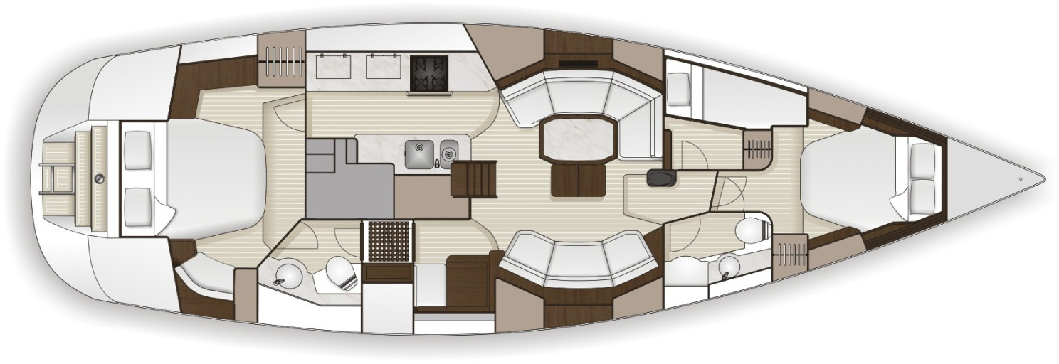 diagram, Hylas 48, sailboat for sale