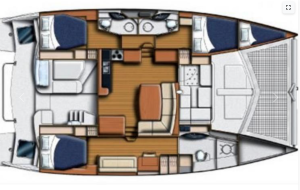diagram, Leopard 44, catamaran for sale