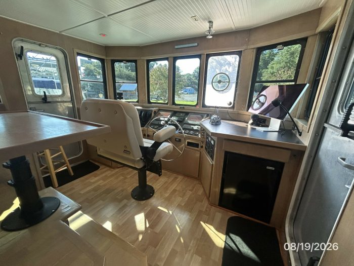 navigation station, Florida Bay Coaster 50 Pilothouse, trawler for sale