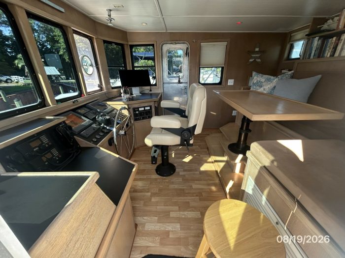 navigation station, Florida Bay Coaster 50 Pilothouse, trawler for sale
