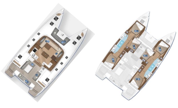 diagram, Lagoon 50, catamaran for sale