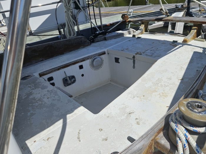 cockpit, Bristol 28 Channel Cutter, sailboat for sale