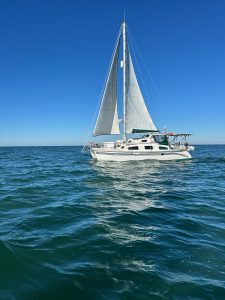 exterior, Summer Twins 28, catamaran for sale