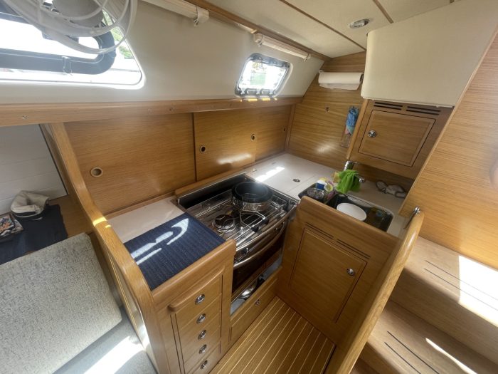 interior, Hallberg Rassy, sailboat for sale