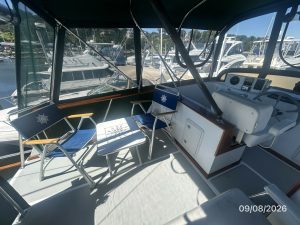 cockpit, Monk 36, trawler for sale