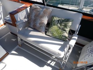 cockpit, Monk 36, trawler for sale