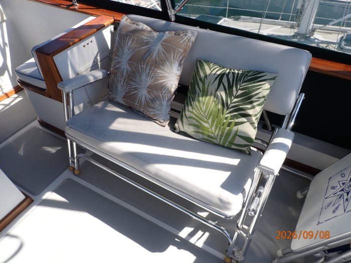cockpit, Monk 36, trawler for sale