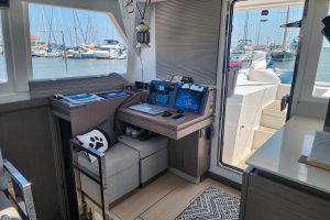 navigation station, Leopard 42, catamaran for sale