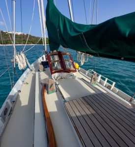 cockpit, Bristol 28 Channel Cutter, sailboat for sale