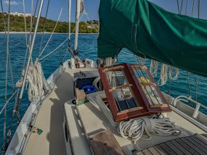 cockpit, Bristol 28 Channel Cutter, sailboat for sale